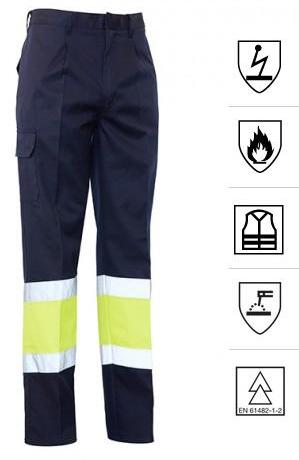 PANTALON BICOLOR ALTA VISIBILIDAD IGNIFUGO ANTIESTÁTICO