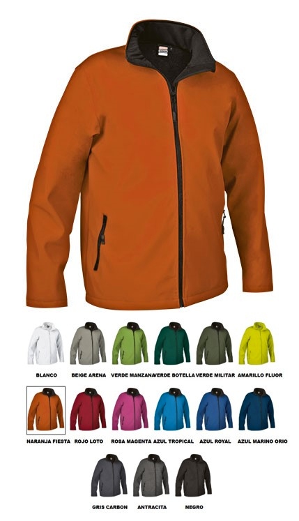 CHAQUETA SOFTSHELL HORIZON 90% POLIAMIDA COLORES 