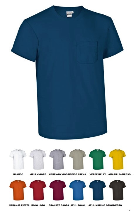 CAMISETAS EAGLE CON BOLSILLO ALGODÓN COLORES